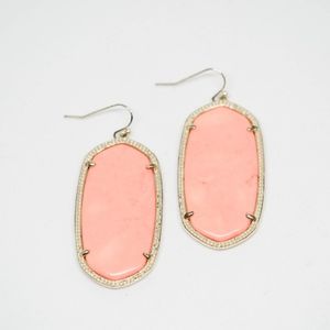Large Coral Pink Kendra Scott Earrings